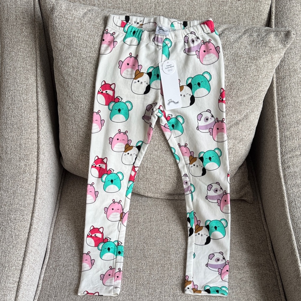 Squishmallows Fleece Lined Girls Leggings NWT